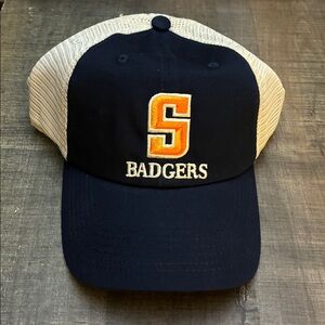 S Badgers Navy and Cream Trucker Hat